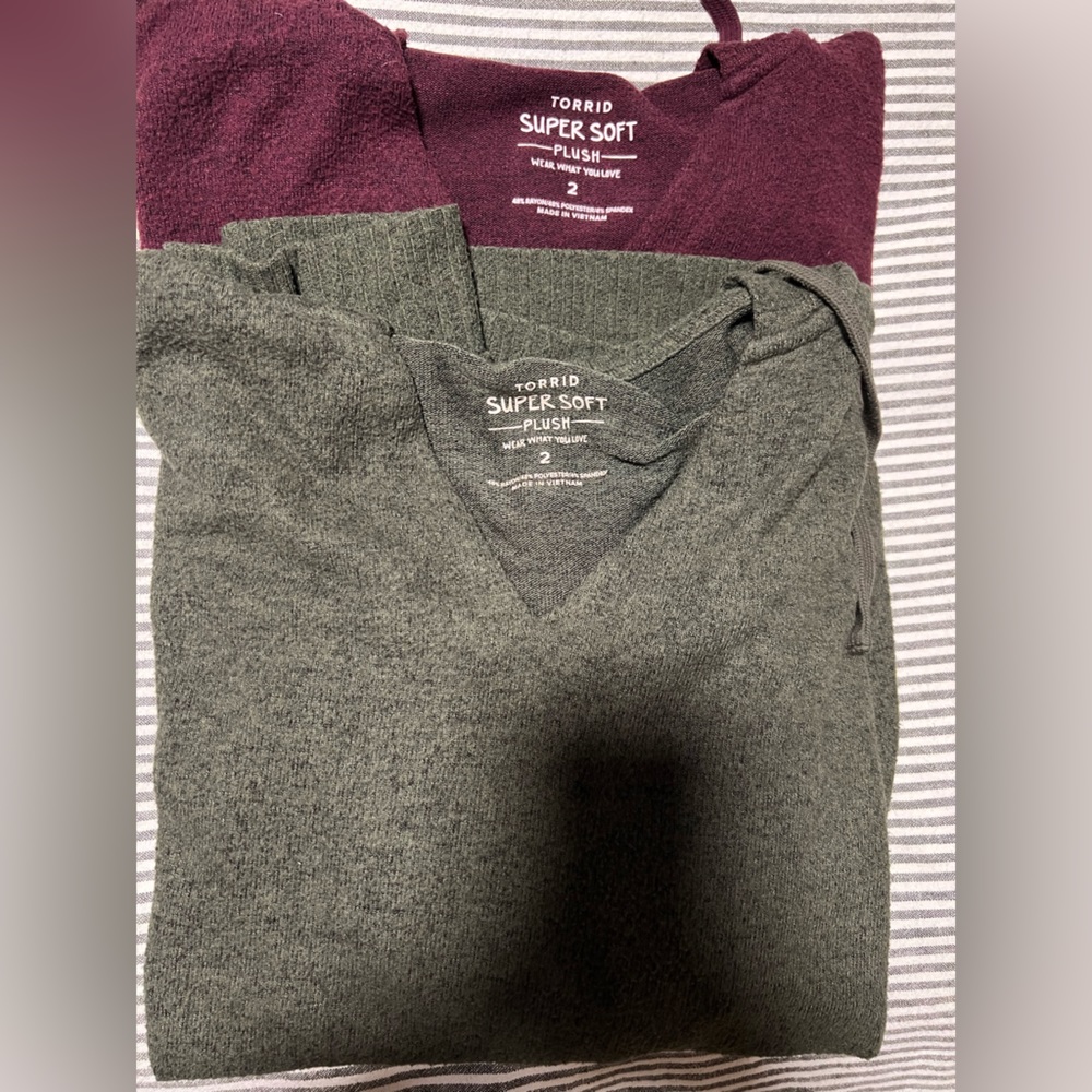 Torrid sweatshirts! Size 2. Very loved.